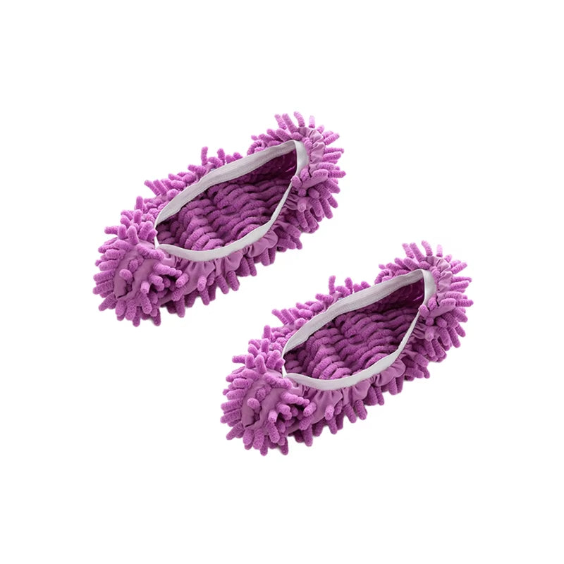 Dust Cleaner Grazing Slippers Chenille Dust Mop Slippers Lazy Shoes Cover Chenille Duster Cloth Bathroom Floor Cleaning Slipper