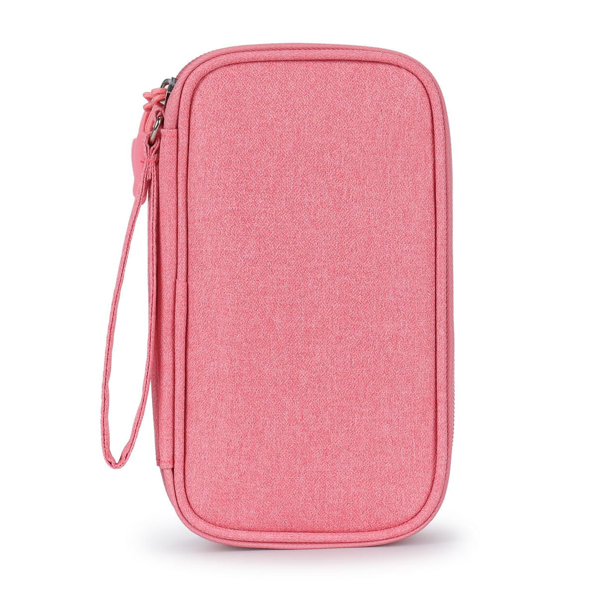Electronic Organizer Small Travel Cable Organizer Bag Pouch Waterproof Electronic Accessories Storage Bag for Cable, Cord, Charger, Phone, Earphone (Pink)
