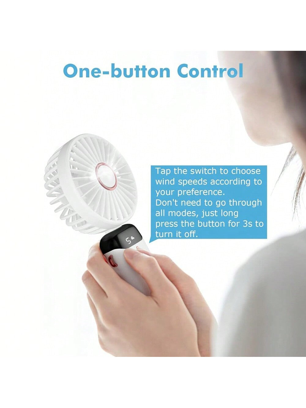 Stay Cool On-The-Go: Small Handheld USB Fan - Portable & Charging for Students & Office Desk