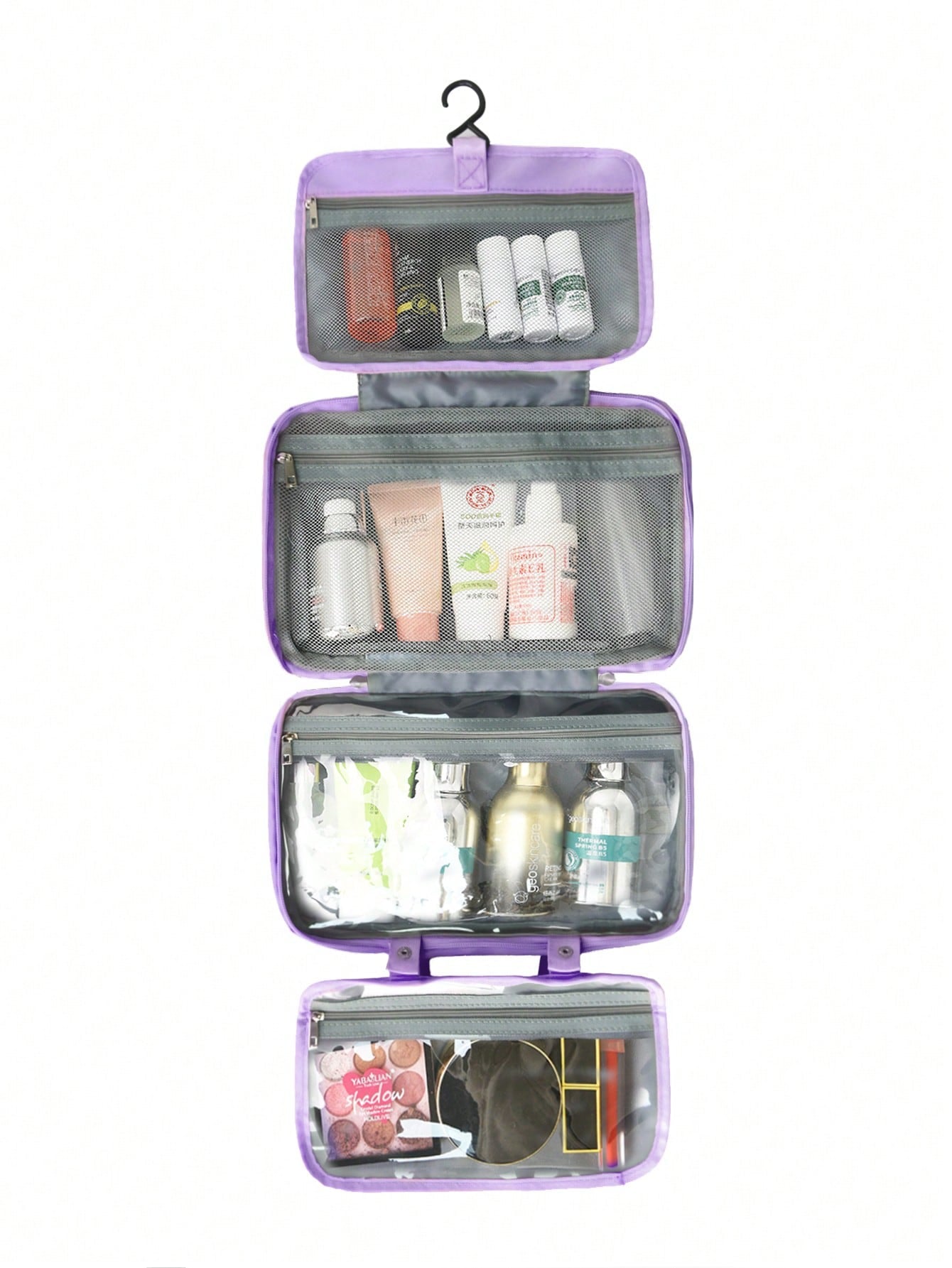 Large Hanging Hook Toiletry Bag Waterproof Folding Handbag Travel Makeup Cosmetic Razor Storage Bag for Women Makeup Bag School Supplies School Stuff for College Dorm for Studenttravel Essentials Vacation Summer Holiday Back to School Bag for School Wash Bag Travel