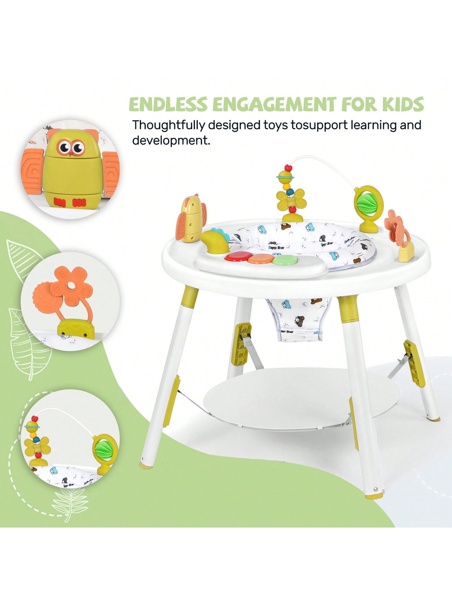 UBRAVOO UBRAVOO Baby Activity Center,Interactive Play Center with 3-Stage Grow-With-Me Functionality, 4Mo+,Explore & More