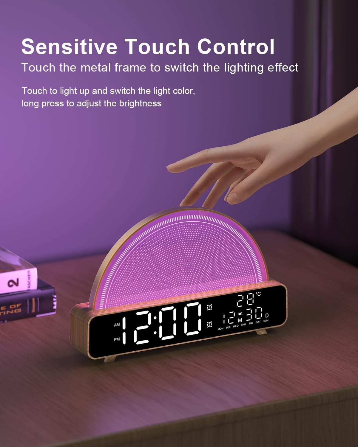 HAODINGMAI Sunrise Alarm Clock Wake up Light with Sunrise Simulation White No...