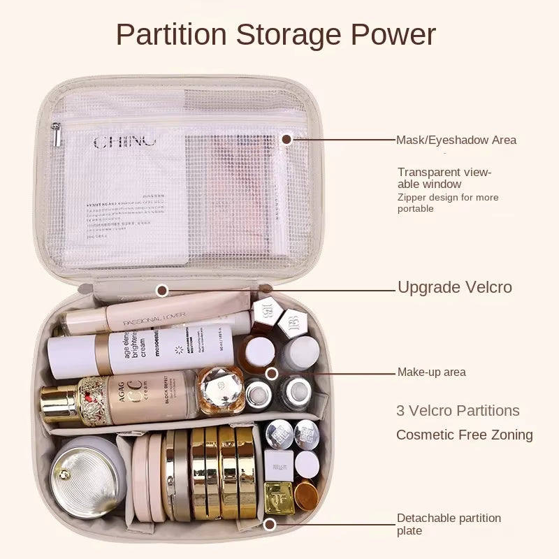 New Women'S Cosmetic Bag Portable Storage Bag Large Capacity Luxury Makeup Bag Travel Organizer Essentials Toiletry Bag