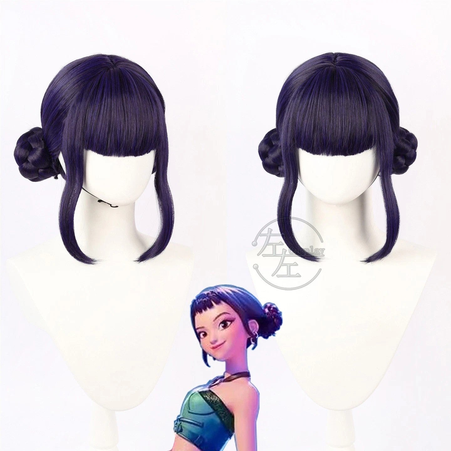 Kpop Demon Hunters Rumi Mira Zoey Cosplay Wig Synthetic Hair Halloween Carnival
