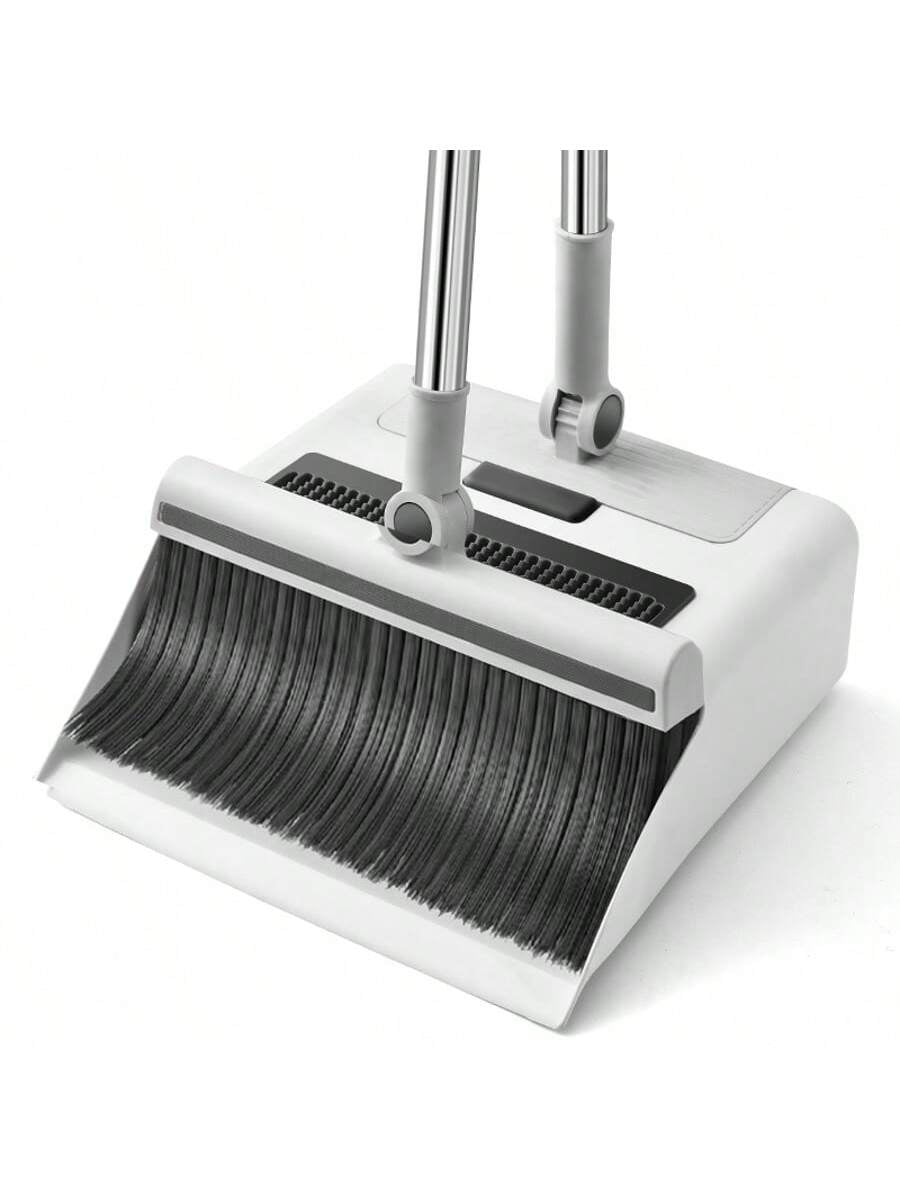 3Pc Broom Set,Upright Dust Pan Combo for Home, Kitchen, Room, Office, Lobby Floor Use without Bending,Garden Tools
