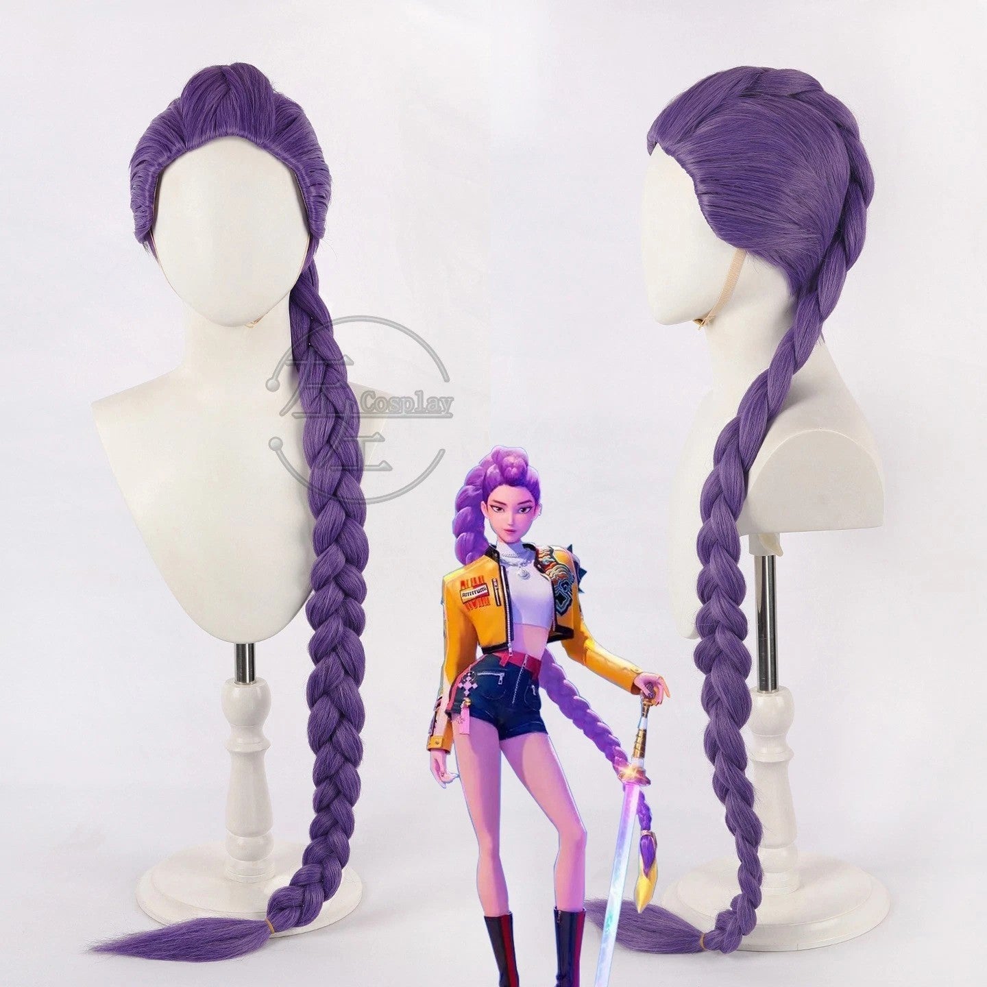Kpop Demon Hunters Rumi Mira Zoey Cosplay Wig Synthetic Hair Halloween Carnival