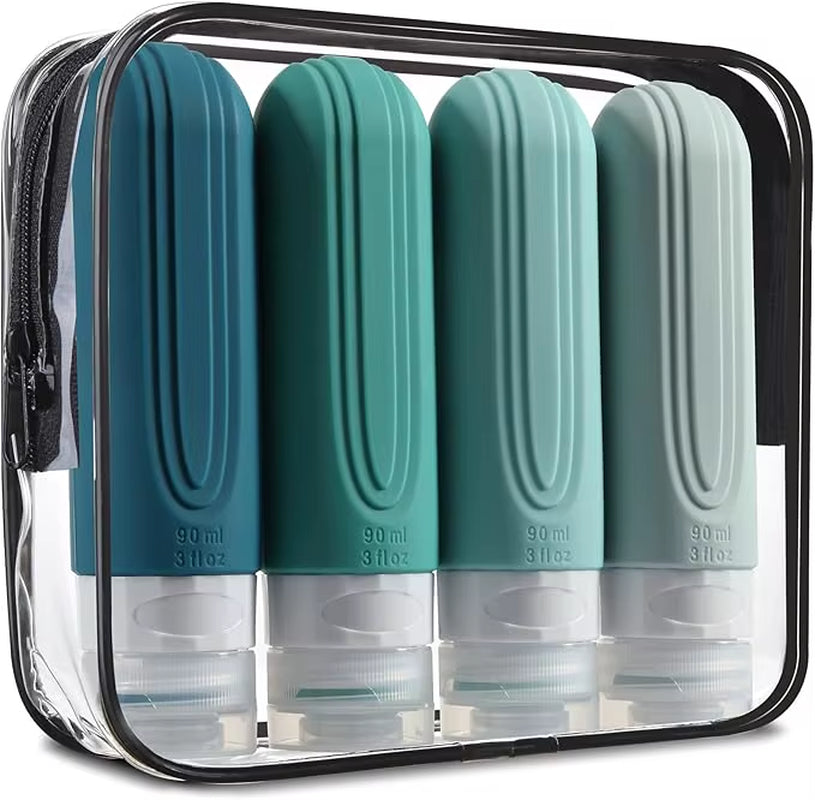 Travel Bottles for Toiletries, Tsa Approved 3Oz Travel Size Containers BPA Free Leak Proof Refillable Liquid Silicone Squeezable