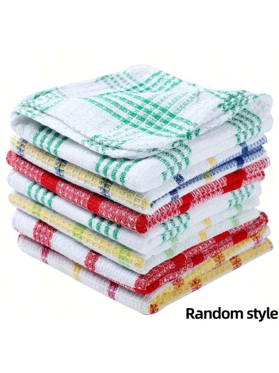 12Pack Waffle Weave Dish Cloths - Quick-Drying, Absorbent Kitchen Towels for Hand Washing, Space-Themed Square Dishcloths for Living Room Cleaning & Drying, No Electricity Needed