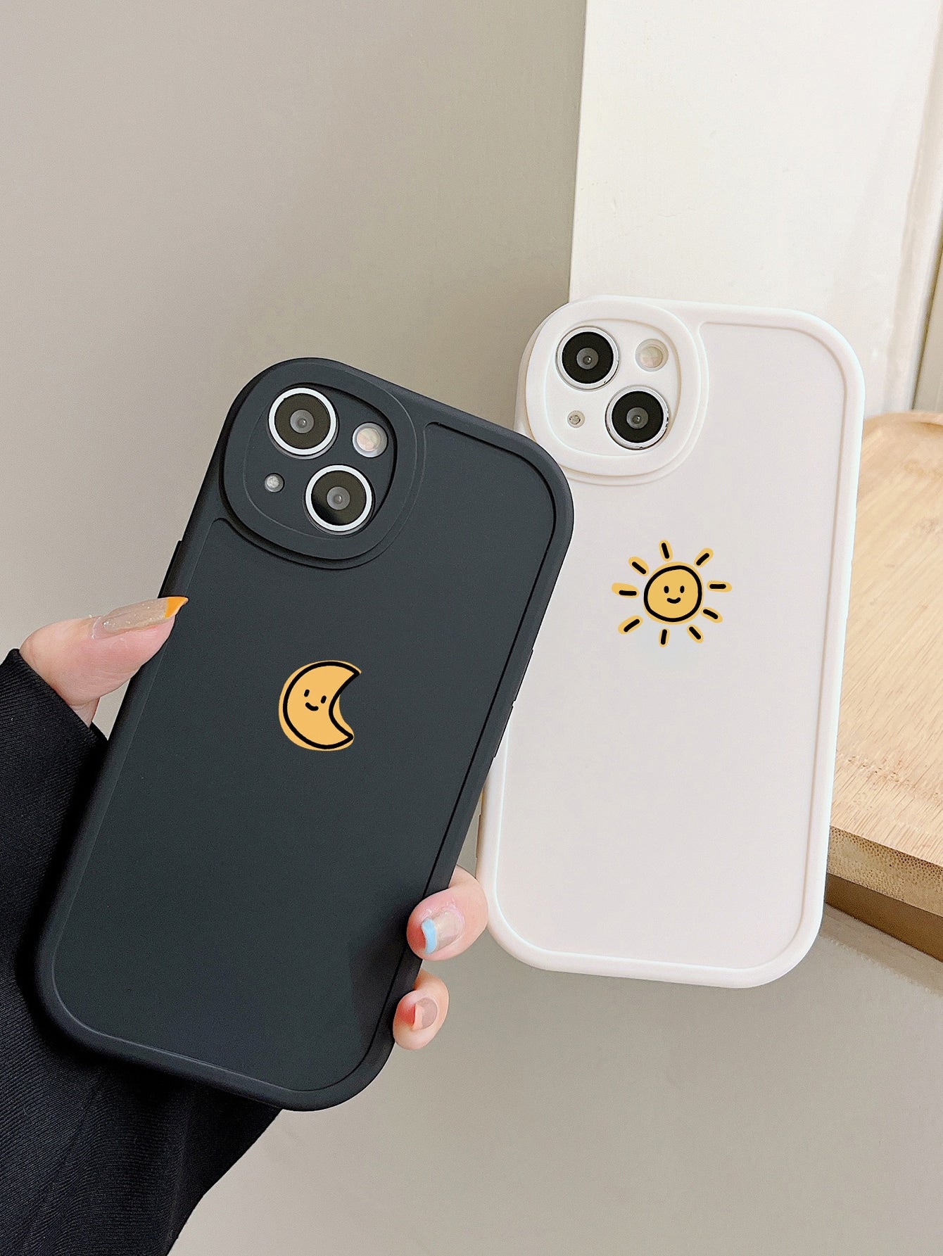 Couple Phone Case, Sun & Moon Phone Case, Black & White Phone Case, Compatible with Iphone & Galaxy, Compatible with Iphone 13 Case, Iphone 15 Case, Iphone 16 Pro Max Case, Iphone 16 Case, Iphone 14 Case, Iphone 15 Case, Iphone 16 plus Case, Galaxy Phone Case. Can Be Used as a Birthday Gift, for Girlfriend, Boyfriend or for Self-Use.