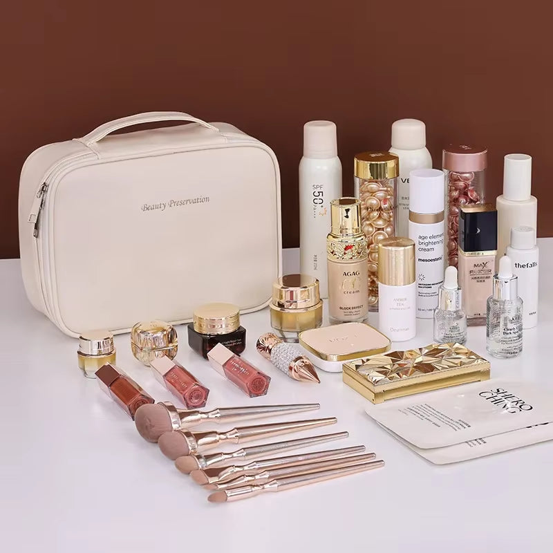 New Women'S Cosmetic Bag Portable Storage Bag Large Capacity Luxury Makeup Bag Travel Organizer Essentials Toiletry Bag