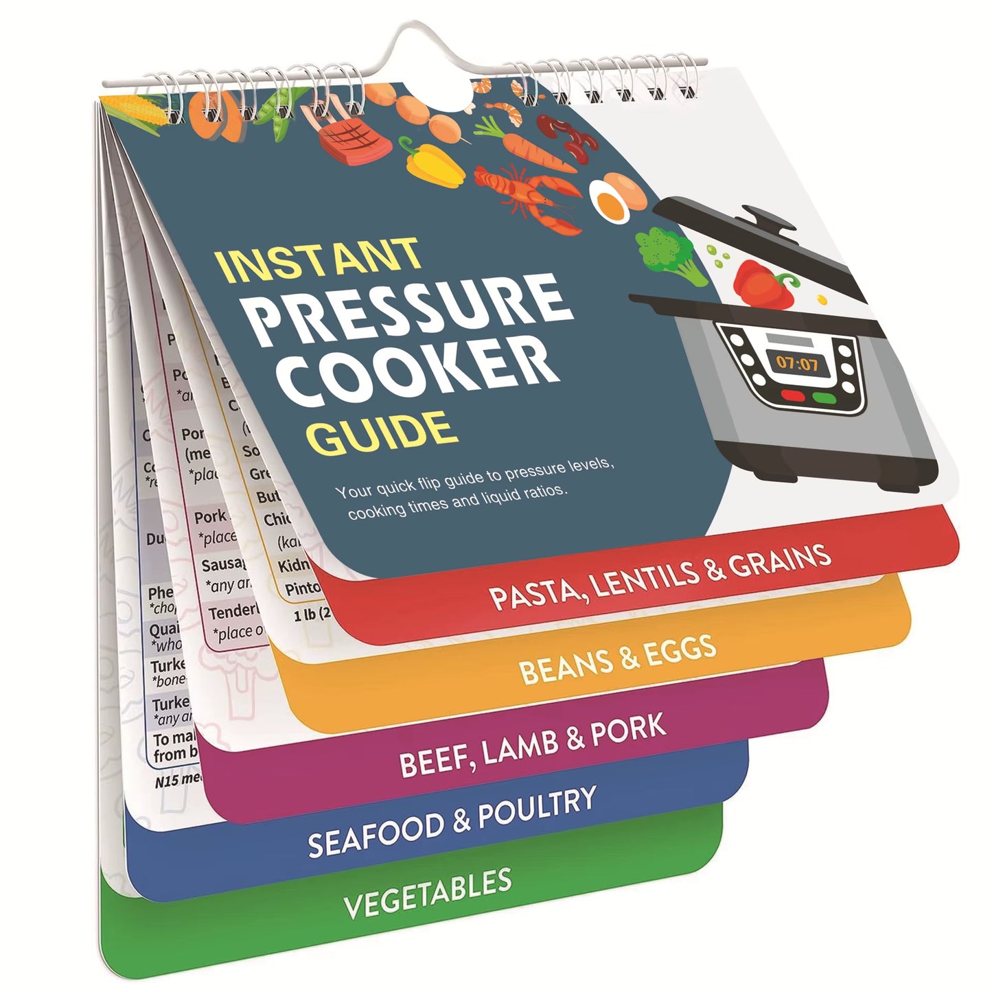 Air Fryer Cookbook Magnetic Cheat Sheet, Guide Booklet, Cookbooks Instant Accessories Oven Cooking Pot Temp Times Chart