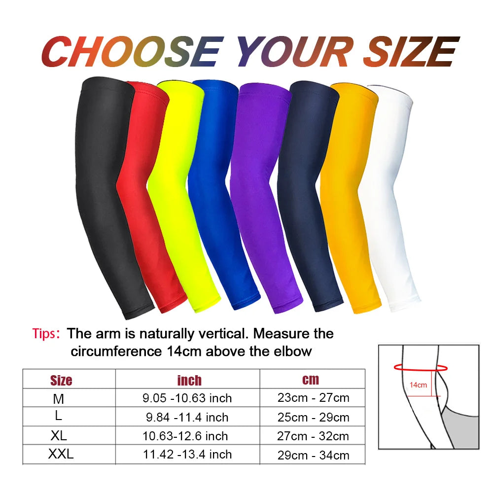 Toprunn Cooling Arm Sleeves for Men Women Outdoor UV Protection Sports Sleeves for Basketball Football Volleyball Cycling