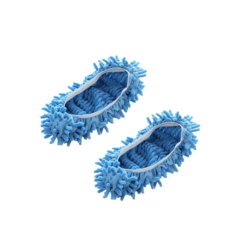Dust Cleaner Grazing Slippers Chenille Dust Mop Slippers Lazy Shoes Cover Chenille Duster Cloth Bathroom Floor Cleaning Slipper