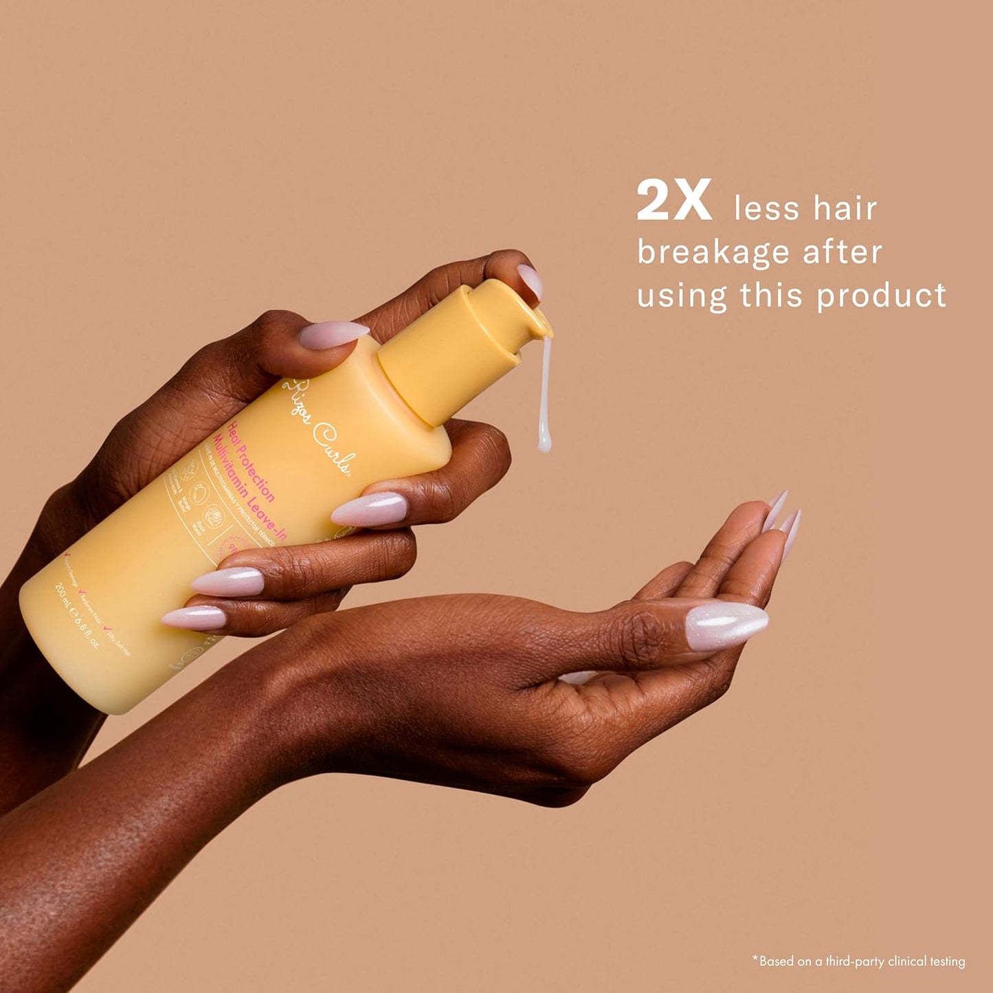 Multivitamin Leave-In Heat Protection up to 450°F – Strengthen, Repair & Add Shine to Straight, Wavy, Curly, Coily Hair Types 1A–4C – Sulfate & Paraben Free