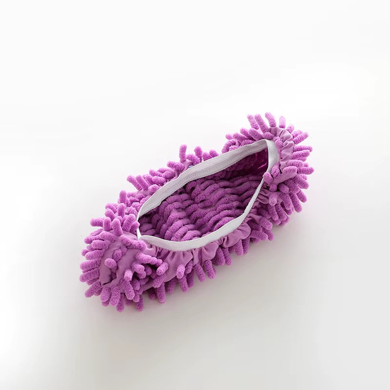 Dust Cleaner Grazing Slippers Chenille Dust Mop Slippers Lazy Shoes Cover Chenille Duster Cloth Bathroom Floor Cleaning Slipper
