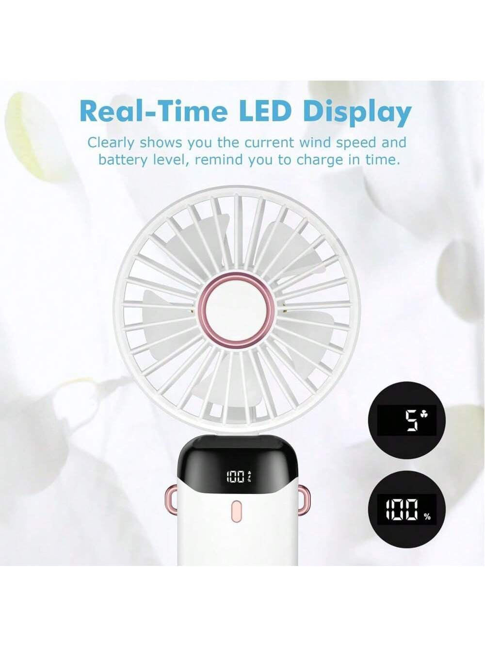 Stay Cool On-The-Go: Small Handheld USB Fan - Portable & Charging for Students & Office Desk
