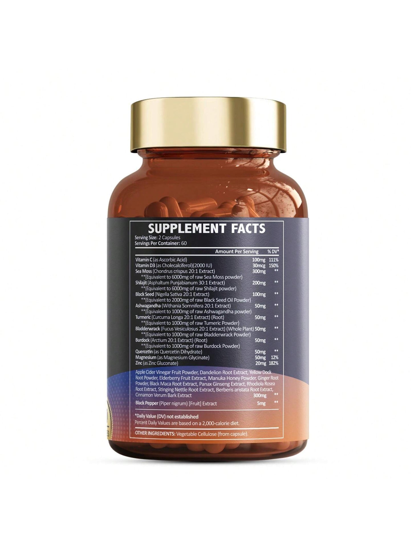 25-In-1 Super Sea Moss Black Seed Oil Capsules | 120 Capsules