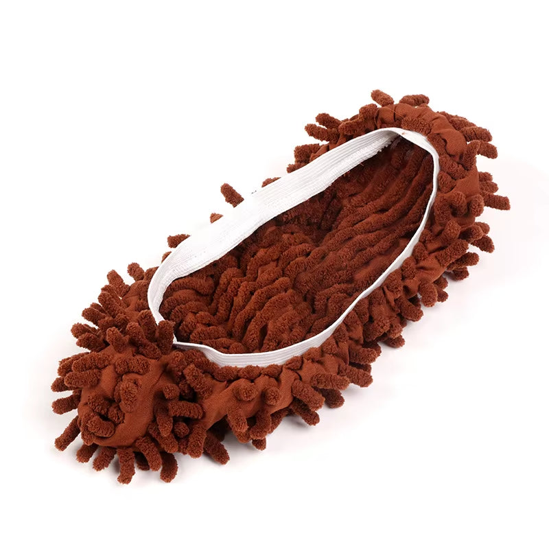 Dust Cleaner Grazing Slippers Chenille Dust Mop Slippers Lazy Shoes Cover Chenille Duster Cloth Bathroom Floor Cleaning Slipper