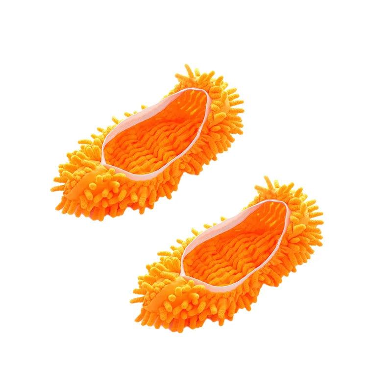 Dust Cleaner Grazing Slippers Chenille Dust Mop Slippers Lazy Shoes Cover Chenille Duster Cloth Bathroom Floor Cleaning Slipper