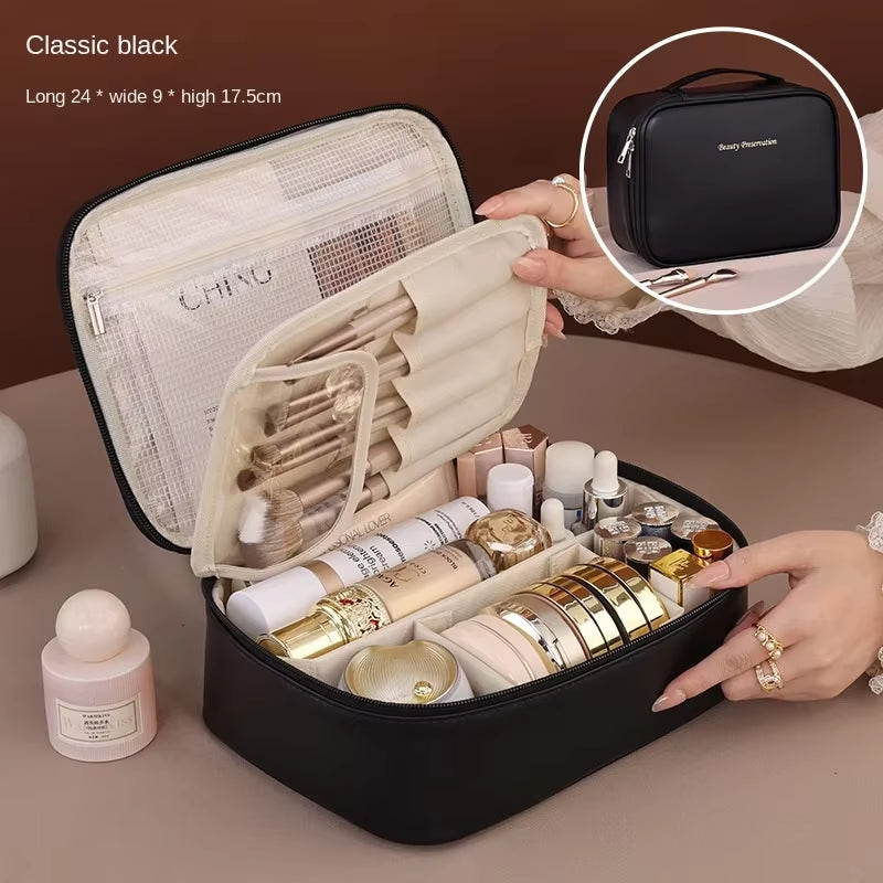 New Women'S Cosmetic Bag Portable Storage Bag Large Capacity Luxury Makeup Bag Travel Organizer Essentials Toiletry Bag