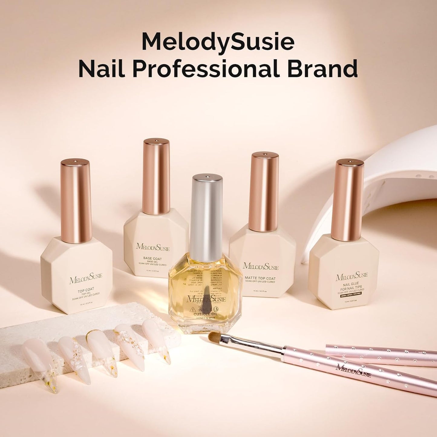 Top Coat Builder Gel Base Coat No Wipe Glossy Set Long Lasting Shine Finish Soak off UV LED Nail Lamp Nail Polish Art Design Manicure Kit Perfect Gifts for Women Girls 3 Pcs 15Ml Clear