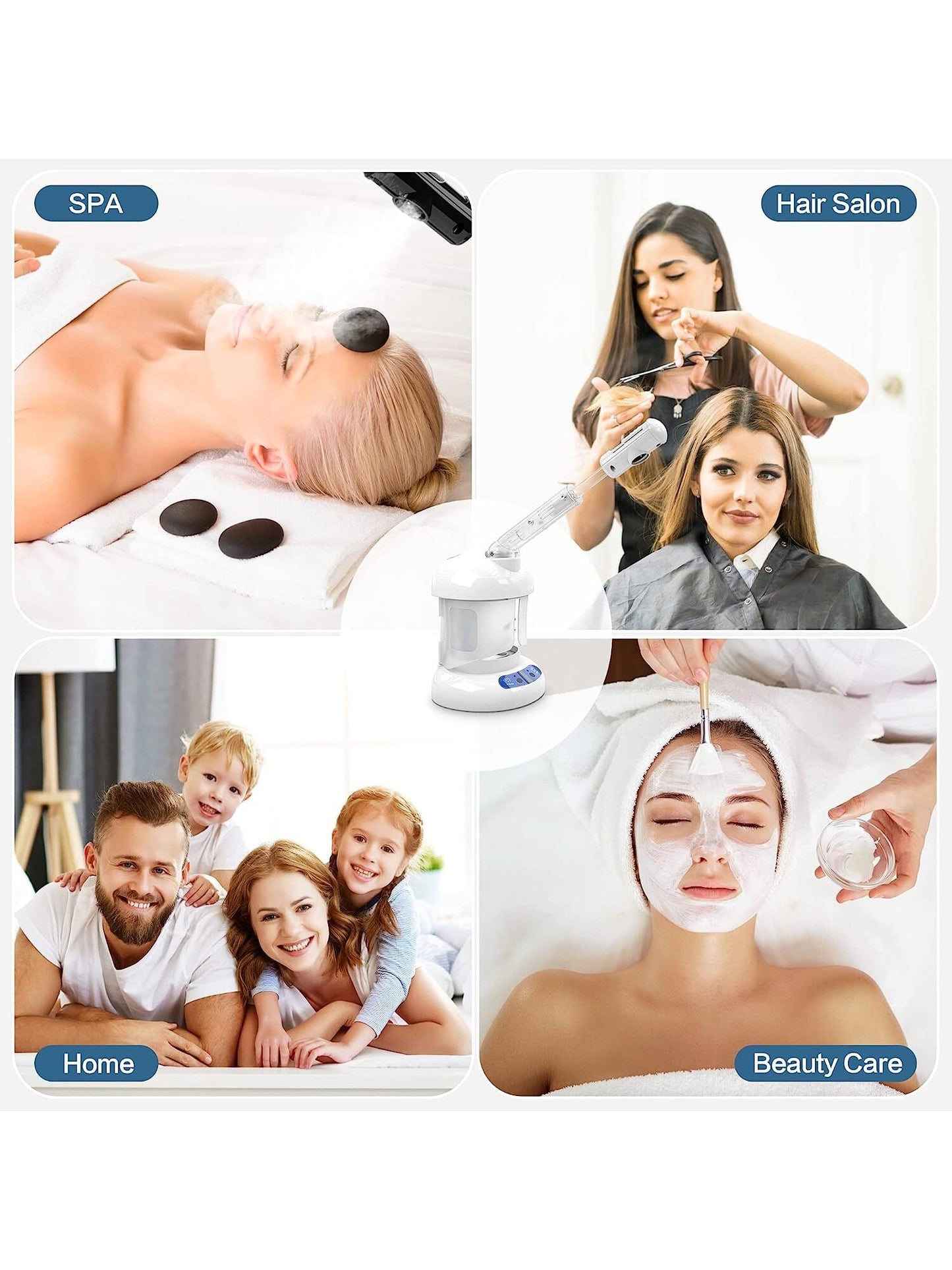 Facial Steamer - Ozone Steamer with Extendable Arm - Professional Nano Ionic Facial Steamer for Deep Cleaning - Portable for Personal Care Use at Home or Salon Gift for Her/ Girlfriend/ Mother/ Lover