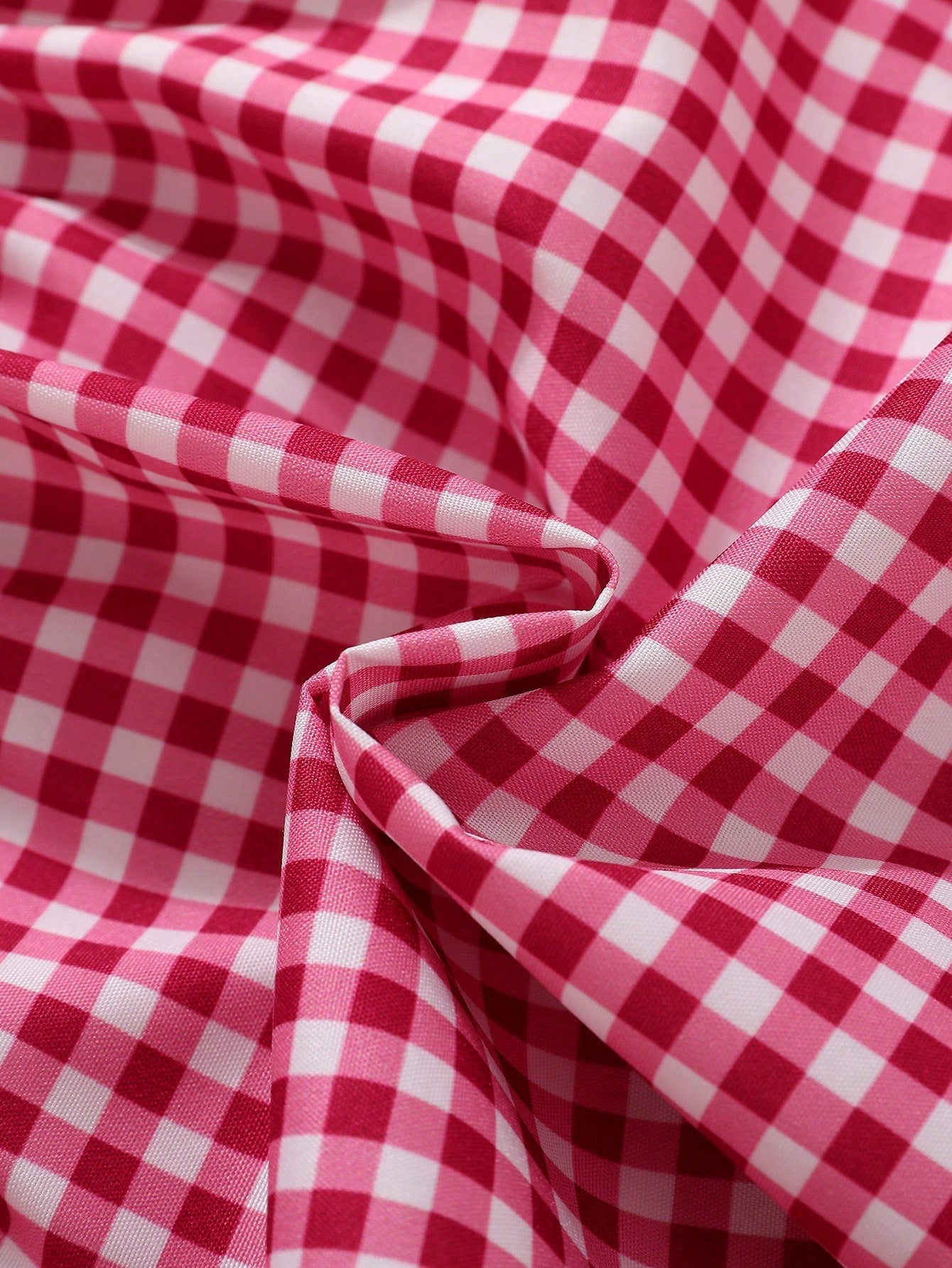 SHEIN Baby Girl Casual Cute Red and White Plaid Strawberry Applique Towel 3D Bowknot Sleeveless Dress, Spring/Summer, for Christmas