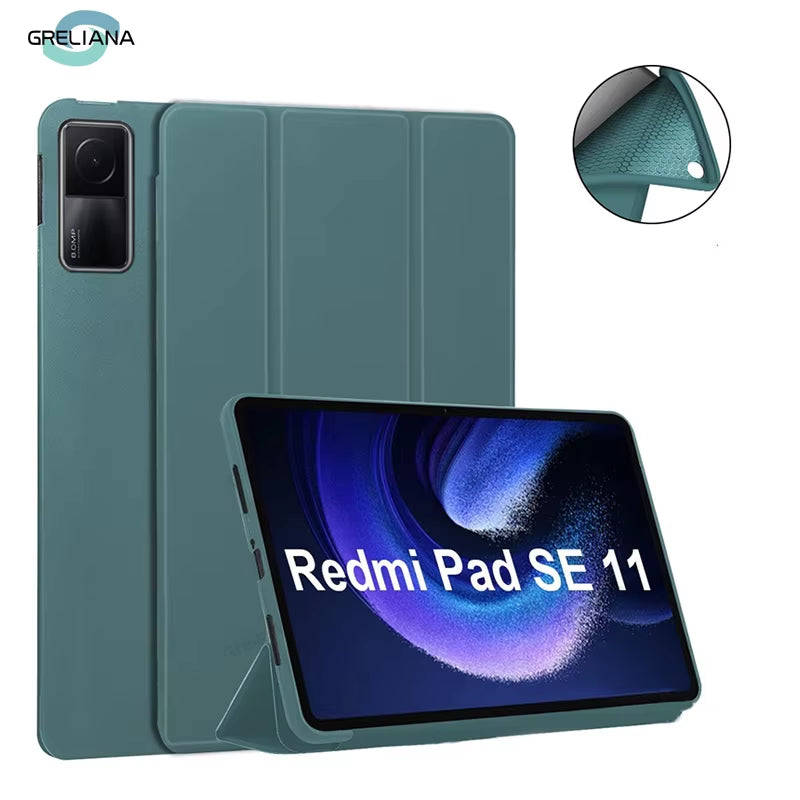 For Funda Mi Pad 8 7 6 Pro 5 11.2 Case Redmi Pad SE 11 10.6 8.7 12.1 Auto Wake up & Sleep Silicone Cover Support Charging