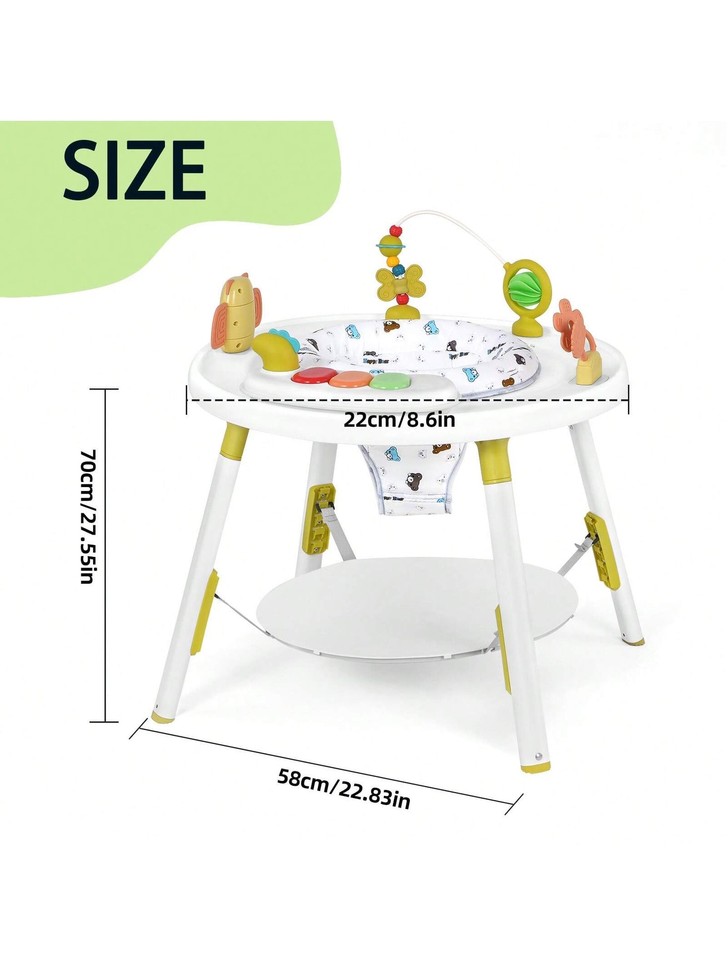 UBRAVOO UBRAVOO Baby Activity Center,Interactive Play Center with 3-Stage Grow-With-Me Functionality, 4Mo+,Explore & More