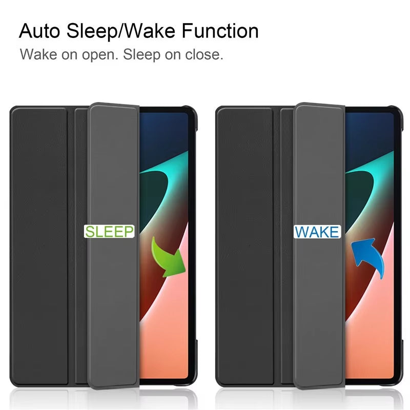 For Funda Mi Pad 8 7 6 Pro 5 11.2 Case Redmi Pad SE 11 10.6 8.7 12.1 Auto Wake up & Sleep Silicone Cover Support Charging