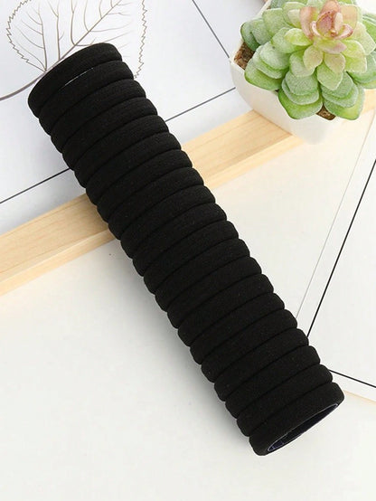 100Pcs Simple Elastic Seamless Hair Ties for Women, Perfect for Daily Use Casual Ponytail Holders Hair Elastics Hair Rubber Bands Scrunchies Hair Rope, Hair Bobbles ,Head Piece