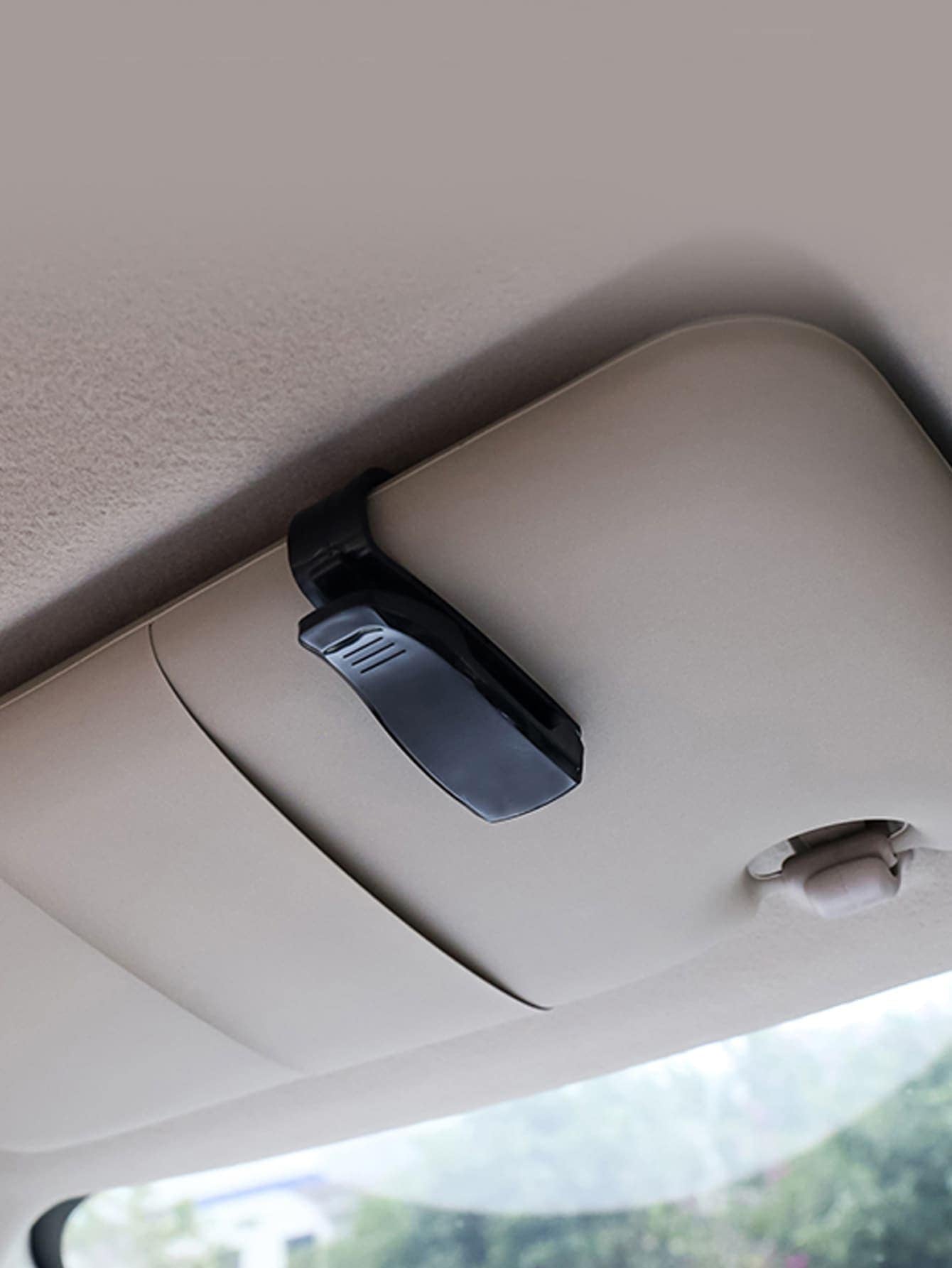 1Pc Plain Car Sun Visor Glasses Holder
