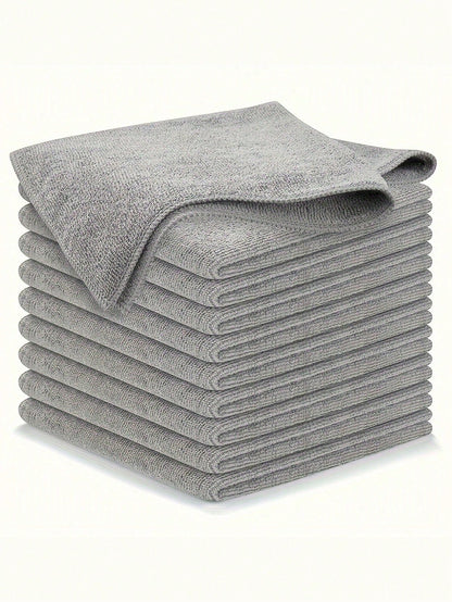 1/5/10Pcs Ultra-Fine Fiber Cleaning Cloth Set - Absorbent, Soft & Stain-Removing for Kitchen, Bathroom & Car