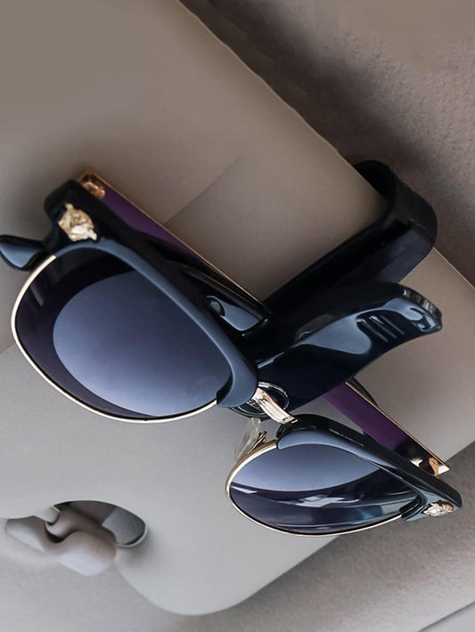 1Pc Plain Car Sun Visor Glasses Holder