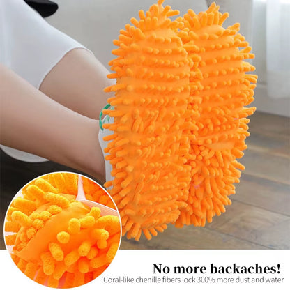 Dust Cleaner Grazing Slippers Chenille Dust Mop Slippers Lazy Shoes Cover Chenille Duster Cloth Bathroom Floor Cleaning Slipper