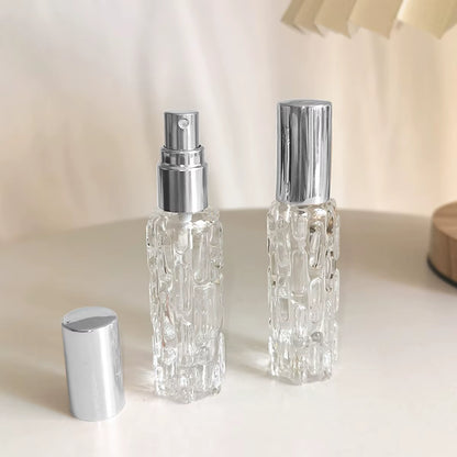 1Pc-10Ml Glass Perfume Spray Bottle Aluminum Spray Head Perfume Dispenser Bottle Press Empty Bottle