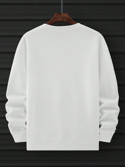 Manfinity Homme Men'S Loose Fit Letter Print Long Sleeve Vintage Going Out Sweatshirt, Friends