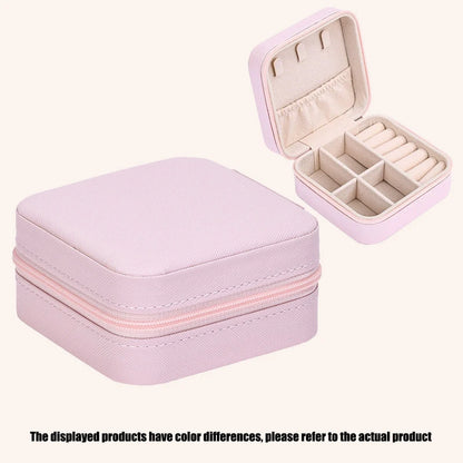 Portable Mini Jewelry Storage Box Travel Organizer Jewelry Case Leather Storage Earrings Necklace Ring Jewelry Organizer Display
