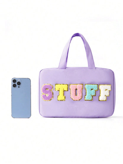 Large Hanging Hook Toiletry Bag Waterproof Folding Handbag Travel Makeup Cosmetic Razor Storage Bag for Women Makeup Bag School Supplies School Stuff for College Dorm for Studenttravel Essentials Vacation Summer Holiday Back to School Bag for School Wash Bag Travel