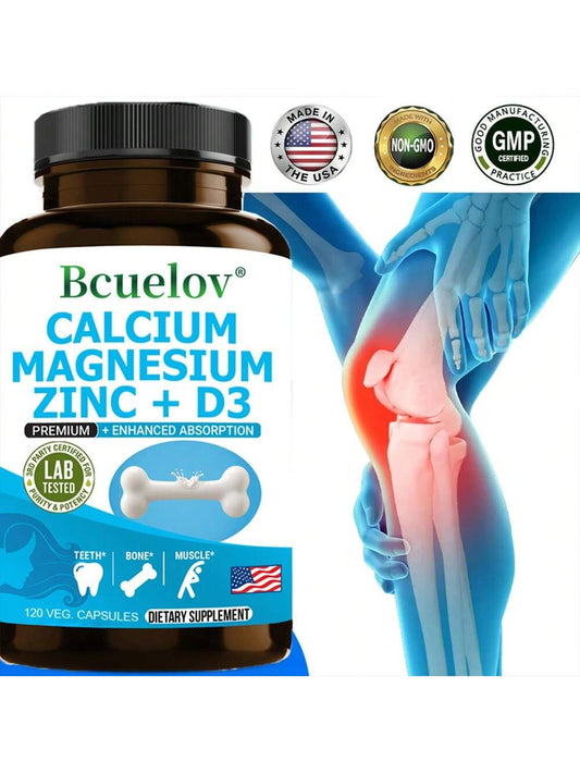120 Capsules - with Calcium, Magnesium & Zinc, Support Energy Levels