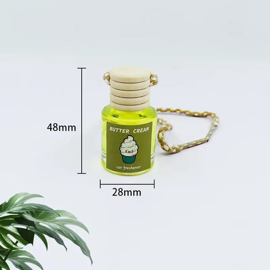 Car Perfume Pendant Air Freshener Hanging Perfume Empty Bottle Auto Interior Rearview Mirror Lace Pendant Car Decoration