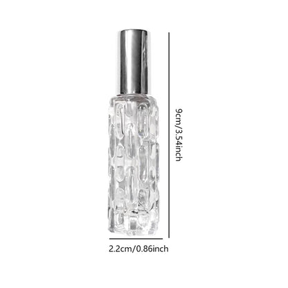 1Pc-10Ml Glass Perfume Spray Bottle Aluminum Spray Head Perfume Dispenser Bottle Press Empty Bottle