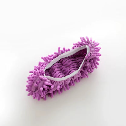 Dust Cleaner Grazing Slippers Chenille Dust Mop Slippers Lazy Shoes Cover Chenille Duster Cloth Bathroom Floor Cleaning Slipper