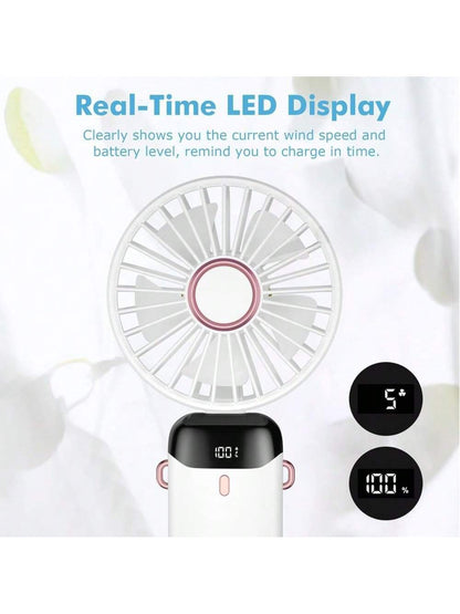 Stay Cool On-The-Go: Small Handheld USB Fan - Portable & Charging for Students & Office Desk