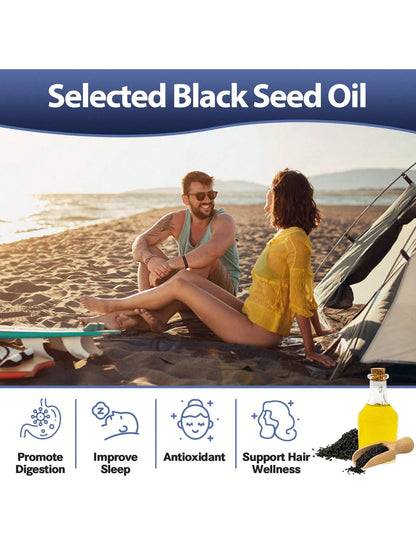 25-In-1 Super Sea Moss Black Seed Oil Capsules | 120 Capsules
