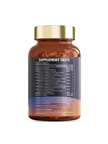 25-In-1 Super Sea Moss Black Seed Oil Capsules | 120 Capsules