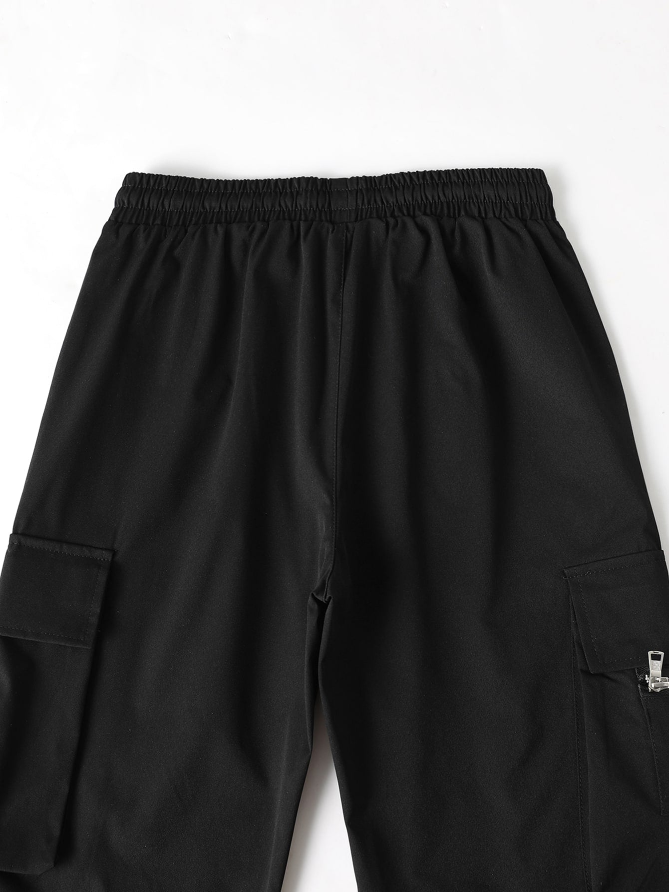 Claim Dot Men Casual Solid Drawstring Waist Cargo Pants