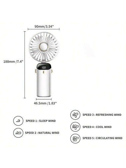 Stay Cool On-The-Go: Small Handheld USB Fan - Portable & Charging for Students & Office Desk