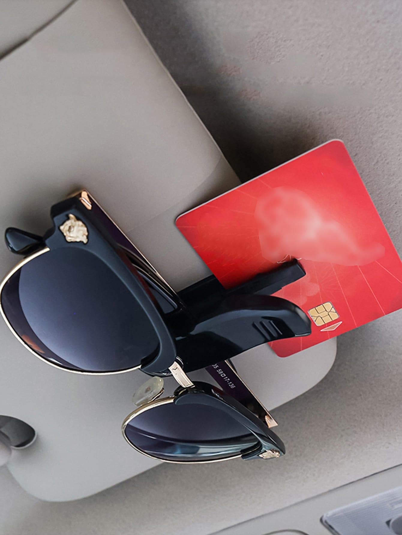 1Pc Plain Car Sun Visor Glasses Holder