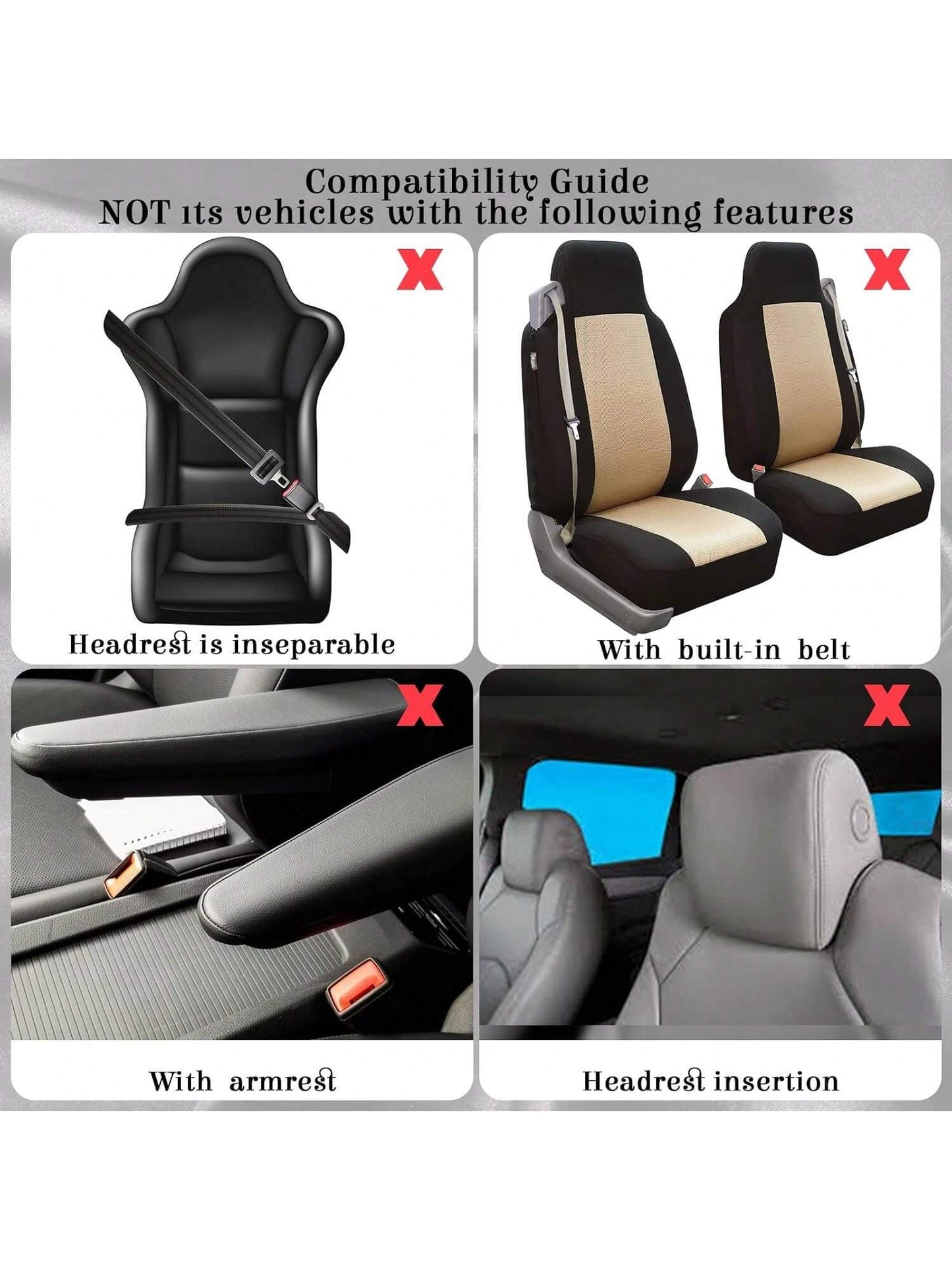 46 Pcs Bling Car Accessories Set for Women Leather Steering Wheel Cover Seat Belt Covers Diamond Rings Sticker Rhinestone Cup Holders USB Adapter Flower Air Vent Clip